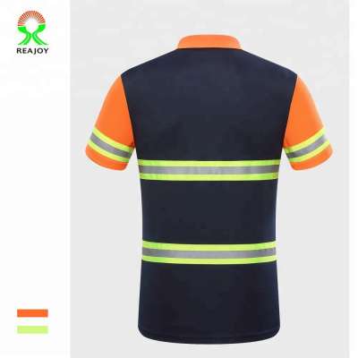 Wholesale factory supply breathable quick-dry reflective polo shirt