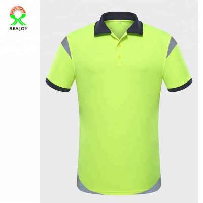 Wholesale fashion men's custom blank sports safety reflective breathable quick-dry polo shirts from China