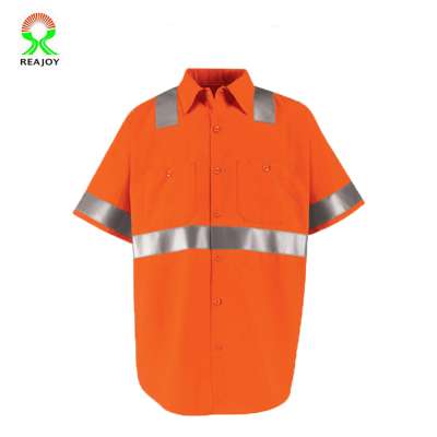 Wholesale cheap men's reflective security guard office uniform shirt